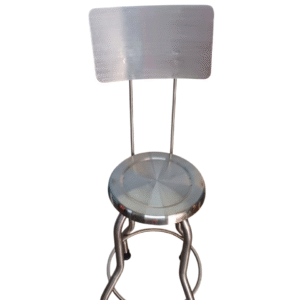 Banco médico giratorio con respaldo de acero inoxidable