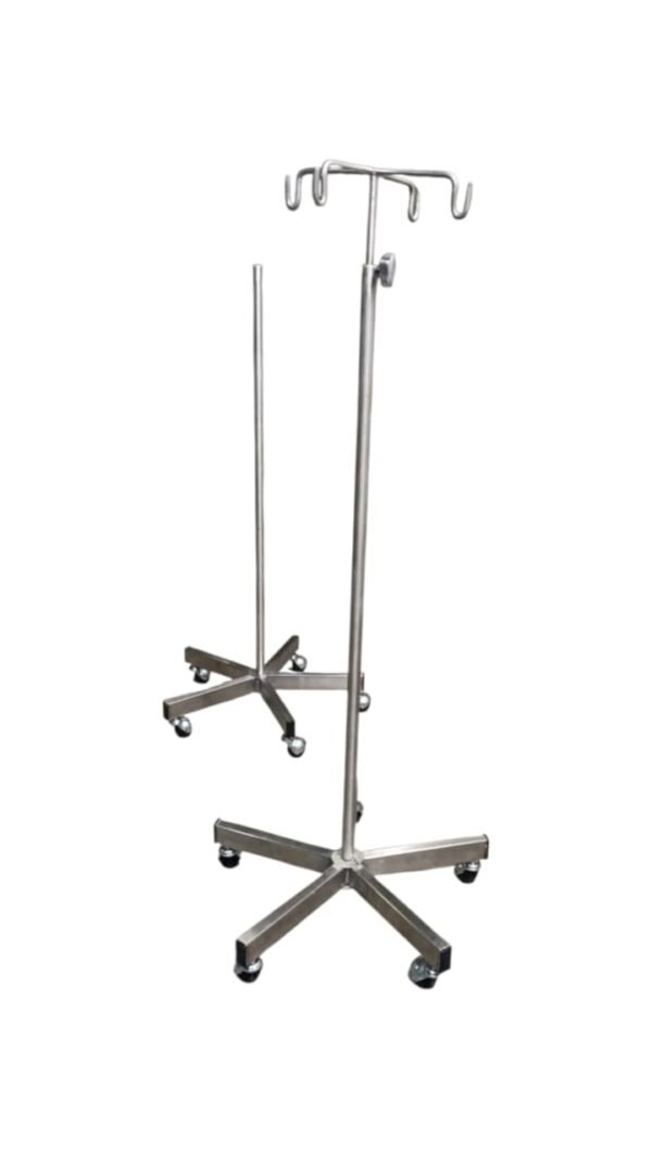 Porta Sueros Base 5 Puntas Acero Inoxidable